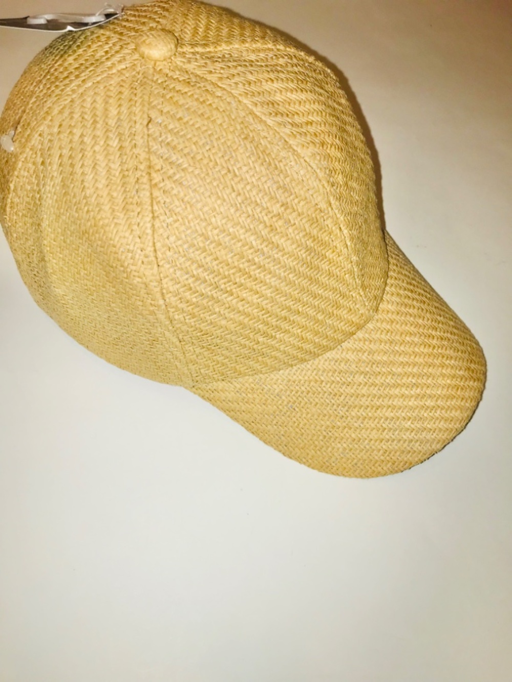 NWT Illuma Khaki Tan Paper Straw Baseball Cap Hat Summer Beach Boho Quiet Luxury - Picture 2 of 12